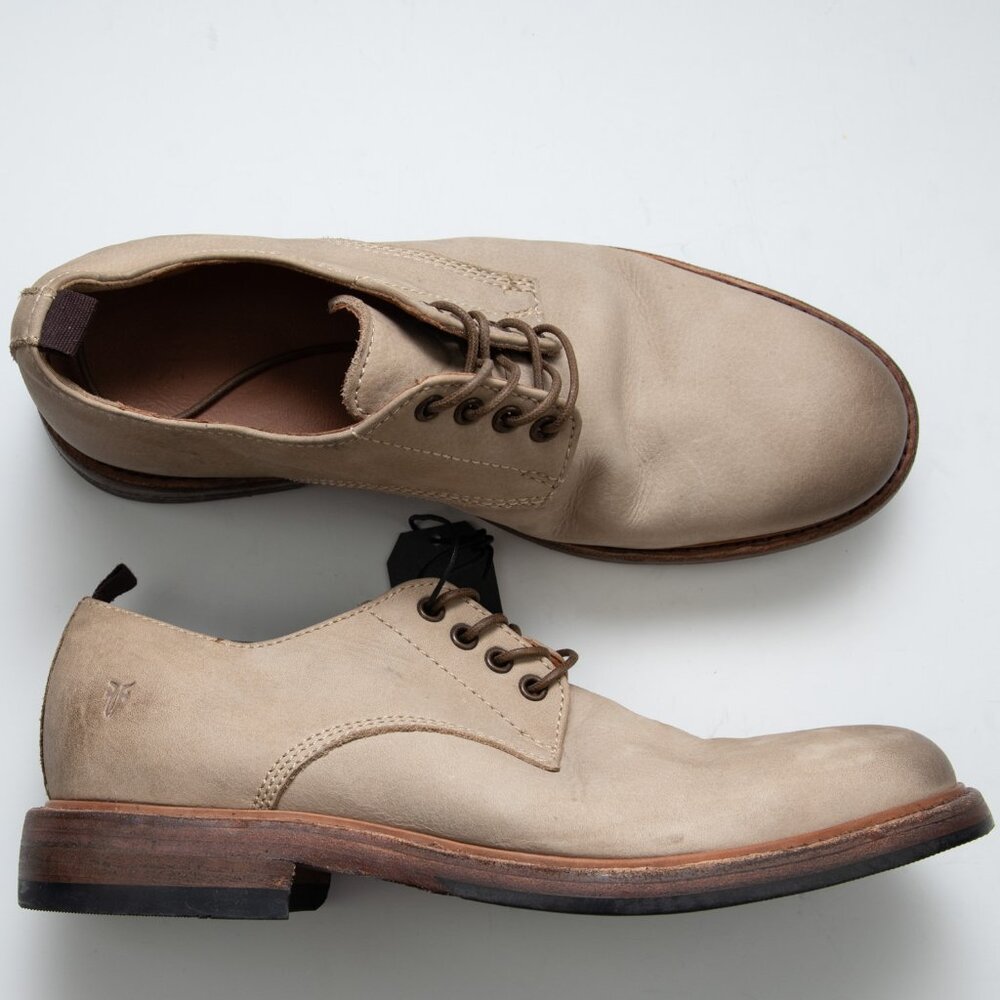 Frye Murray Oxford Shoes Leather Dip Dye Taupe Brown Size 9.5 NWT - Picture 1 of 9